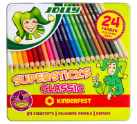 Σετ Μολύβια Supersticks Classic Μεταλλική Κασετίνα 24τεμ Jolly