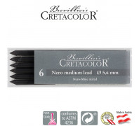 Μύτη 5,6mm Nero Greasy Medium 6τεμ Cretacolor