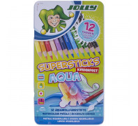 Σετ Μολύβια Supersticks Aqua Μεταλλική Κασετίνα 12τεμ Jolly