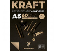 Μπλοκ KRAFT Black & Brown 14,8x21cm 90g 60φ. Clairefontaine Rhodia
