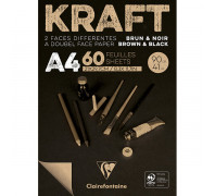 Μπλοκ KRAFT Black & Brown 21x29,7cm 90g 60φ. Clairefontaine Rhodia