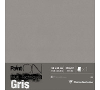 Χαρτί Mixed Media Paint`ON Gray 50x65cm 250g Clairefontaine