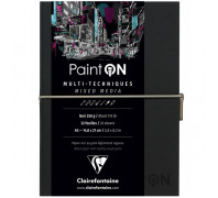 Book Mixed Media Paint`ON Black 14,8x21cm 20φ 250g Clairefontaine