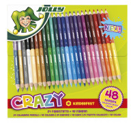Σετ Μολύβια Supersticks Crazy Διπλά 24τεμ-48χρώματα Jolly
