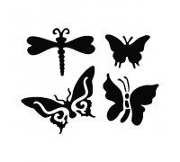 Στένσιλ Πεταλούδες 3-5cm 4 σχέδια - Eulenspiegel