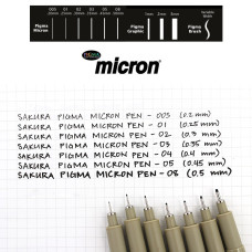 Μαρκαδόρος Micron Pigma Black 01 0,25mm Sakura Μαρκαδόρος Micron Pigma Black 01 0,25mm Sakura