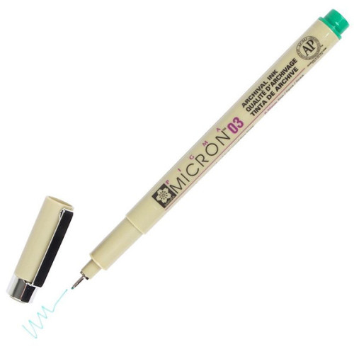 Μαρκαδόρος Micron Pigma Green 03 0,35mm Sakura Μαρκαδόρος Micron Pigma Green 03 0,35mm Sakura