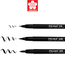 Μαρκαδόρος Pigma Pen Brush Black FB Sakura Μαρκαδόρος Pigma Pen Brush Black FB Sakura