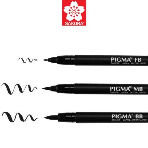 Μαρκαδόρος Pigma Pen Brush Black FB Sakura Μαρκαδόρος Pigma Pen Brush Black FB Sakura