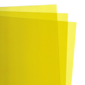 Ζελατίνα PVC Διάφανη Κίτρινο 50x70cm 0,18mm