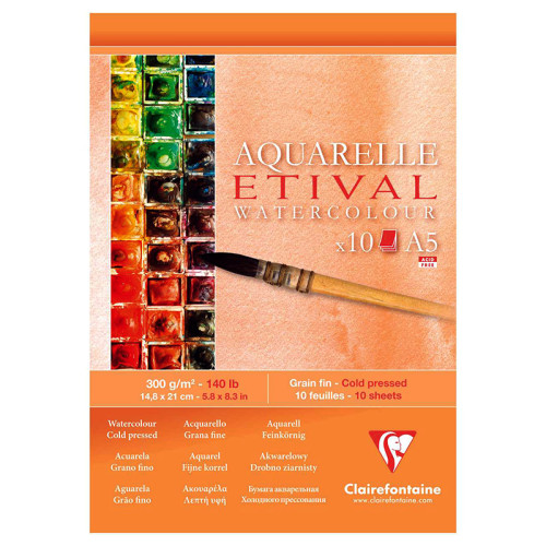 Μπλοκ Etival 14,8x21cm 300g 10φυλλο Clairefontaine Rhodia Μπλοκ Etival 14,8x21cm 300g 10φυλλο Clairefontaine Rhodia