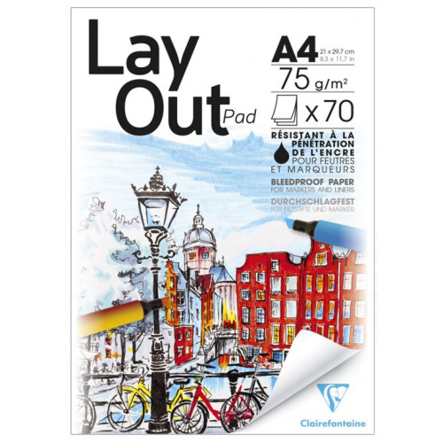 Μπλοκ Marker Lay Out A4 21x29,7cm 75g 70φ. Clairefontaine Rhodia Μπλοκ Marker Lay Out A4 21x29,7cm 75g 70φ. Clairefontaine Rhodia