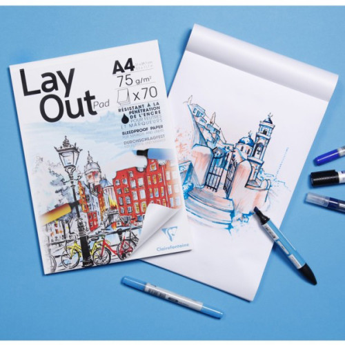 Μπλοκ Marker Lay Out A4 21x29,7cm 75g 70φ. Clairefontaine Rhodia Μπλοκ Marker Lay Out A4 21x29,7cm 75g 70φ. Clairefontaine Rhodia