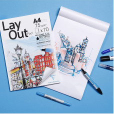 Μπλοκ Marker Lay Out A4 21x29,7cm 75g 70φ. Clairefontaine Rhodia Μπλοκ Marker Lay Out A4 21x29,7cm 75g 70φ. Clairefontaine Rhodia