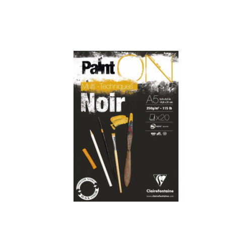Μπλοκ Mixed Media Paint`ON Black 14,8x21cm 20φ 250g Clairefontaine