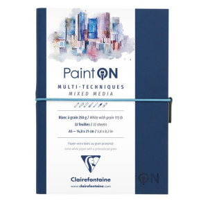 Book Mixed Media Paint`ON Grain 14,8x21cm 32φ 250g Clairefontaine