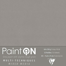Book Mixed Media Paint`ON Gray 14,8x21cm 32φ 250g Clairefontaine Book Mixed Media Paint`ON Gray 14,8x21cm 32φ 250g Clairefontaine