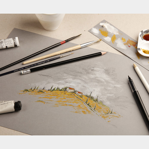 Μπλοκ Mixed Media Paint`ON Gray 14,8x21cm 30φ 250g Clairefontaine Μπλοκ Mixed Media Paint`ON Gray 14,8x21cm 30φ 250g Clairefontaine