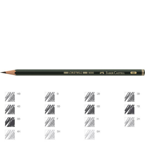 Μολύβι Σχεδίου 9000 6B Faber Castell Μολύβι Σχεδίου 9000 6B Faber Castell