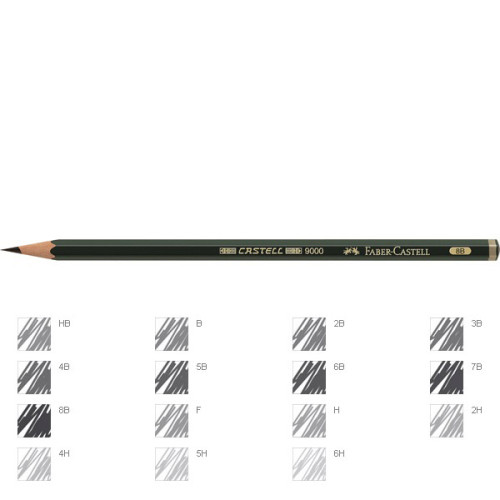 Μολύβι Σχεδίου 9000 8B Faber Castell Μολύβι Σχεδίου 9000 8B Faber Castell