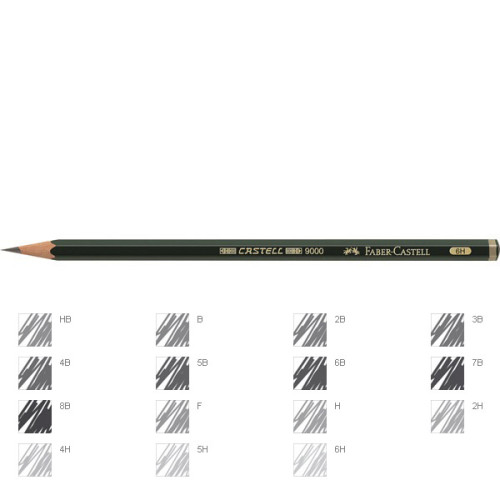Μολύβι Σχεδίου 9000 6H Faber Castell Μολύβι Σχεδίου 9000 6H Faber Castell