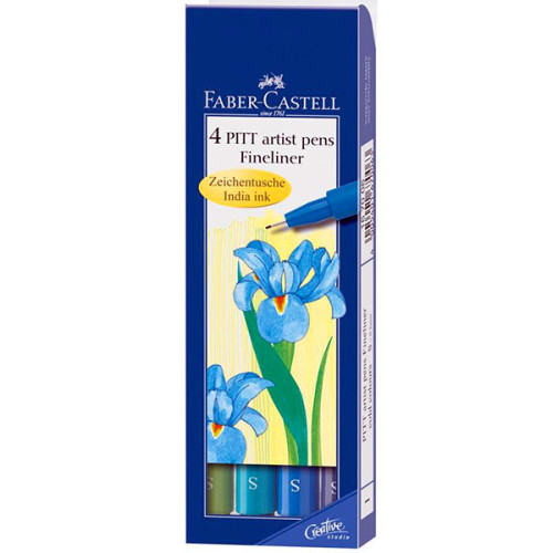 Μαρκαδόροι Pitt Σετ 4τεμ Ψυχρά Χρώματα Faber Castell Μαρκαδόροι Pitt Σετ 4τεμ Ψυχρά Χρώματα Faber Castell