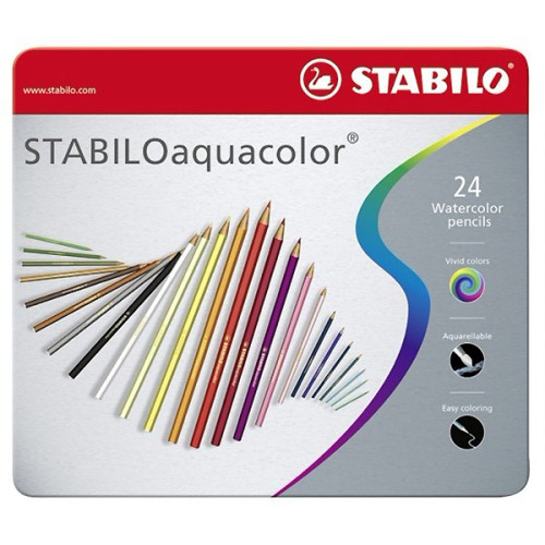 Σετ Μολύβια Ακουαρέλας Oaquacolor 24τεμ Μεταλ. Κασετίνα Stabilo Σετ Μολύβια Ακουαρέλας Oaquacolor 24τεμ Μεταλ. Κασετίνα Stabilo