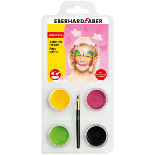 Face Paints Σετ Butterfly 4 Χρώματα + Πινέλο Eberhard Faber Face Paints Σετ Butterfly 4 Χρώματα + Πινέλο Eberhard Faber