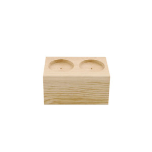 Διακοσμητική Ξύλινη Βάση για 2 Ρεσό 10x5,3x6,1 cm