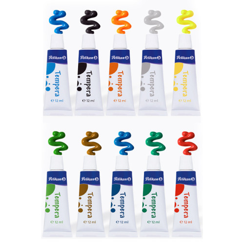 Τέμπερα Σετ 10τεμ 12ml Pelikan