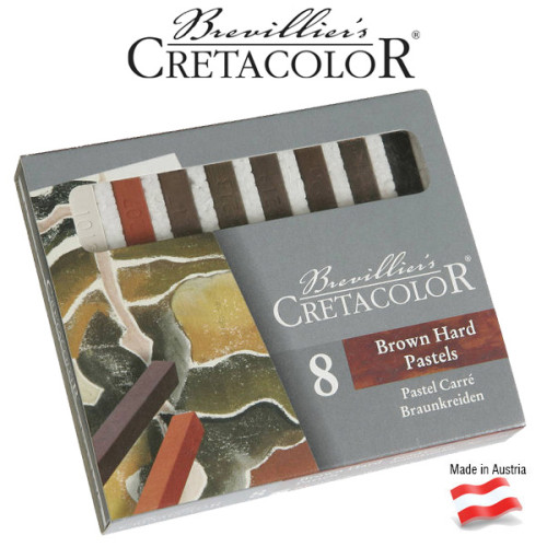 Σετ Καρέ Παστέλ 8τεμ Brown Cretacolor Σετ Καρέ Παστέλ 8τεμ Brown Cretacolor