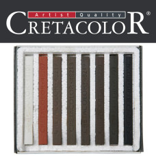 Σετ Καρέ Παστέλ 8τεμ Brown Cretacolor Σετ Καρέ Παστέλ 8τεμ Brown Cretacolor