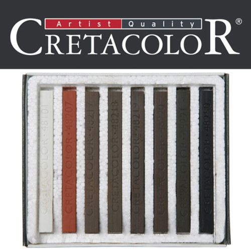 Σετ Καρέ Παστέλ 8τεμ Brown Cretacolor Σετ Καρέ Παστέλ 8τεμ Brown Cretacolor