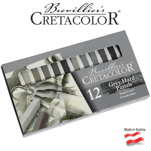 Σετ Καρέ Παστέλ 12τεμ Gray Cretacolor Σετ Καρέ Παστέλ 12τεμ Gray Cretacolor