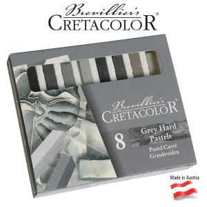 Σετ Καρέ Παστέλ 8τεμ Gray Cretacolor