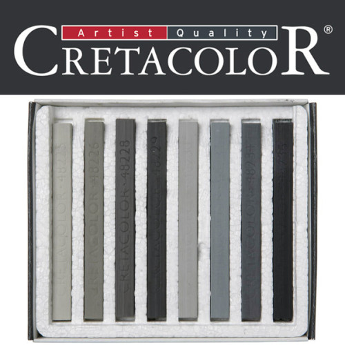 Σετ Καρέ Παστέλ 8τεμ Gray Cretacolor Σετ Καρέ Παστέλ 8τεμ Gray Cretacolor