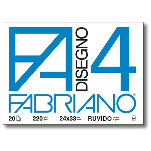 Μπλοκ Fabriano4 24x33cm 220gr 20φυλλο Ruvido (Matte) Fabriano Μπλοκ Fabriano4 24x33cm 220gr 20φυλλο Ruvido (Matte) Fabriano