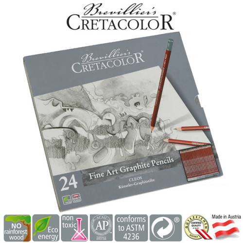Μολύβια Σχεδίου Σετ 24τεμ CLEOS Fine Art Graphite Cretacolor Μολύβια Σχεδίου Σετ 24τεμ CLEOS Fine Art Graphite Cretacolor