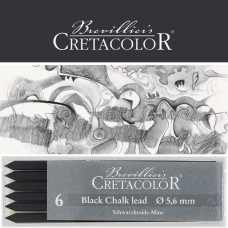Μύτη 5,6mm Black Pastel 6τεμ Cretacolor Μύτη 5,6mm Black Pastel 6τεμ Cretacolor