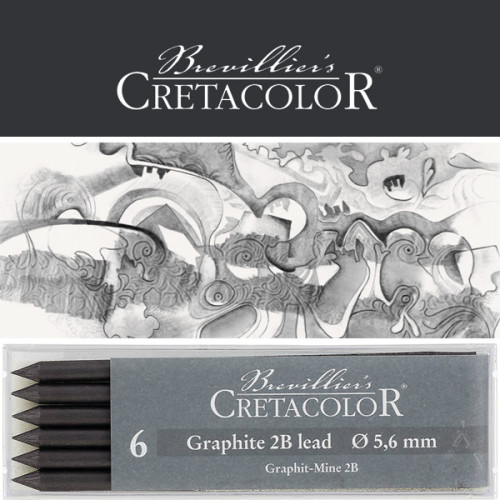 Μύτη 5,6mm Γραφίτης 2B 6τεμ Cretacolor Μύτη 5,6mm Γραφίτης 2B 6τεμ Cretacolor