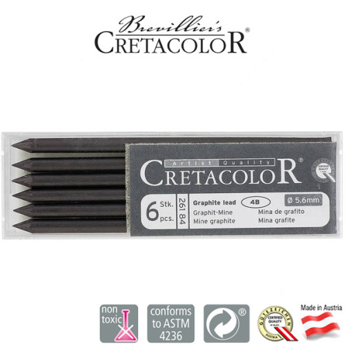 Μύτη 5,6mm Γραφίτης 4B 6τεμ Cretacolor Μύτη 5,6mm Γραφίτης 4B 6τεμ Cretacolor