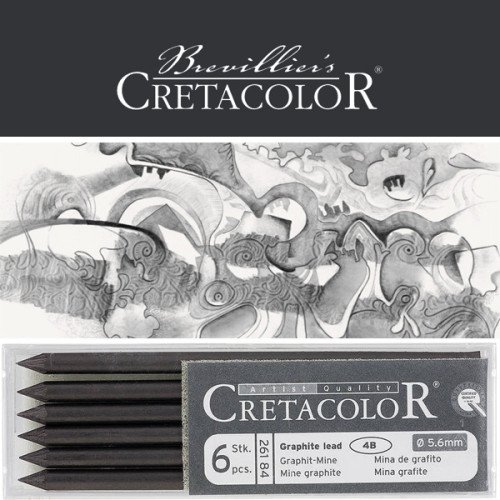 Μύτη 5,6mm Γραφίτης 4B 6τεμ Cretacolor Μύτη 5,6mm Γραφίτης 4B 6τεμ Cretacolor