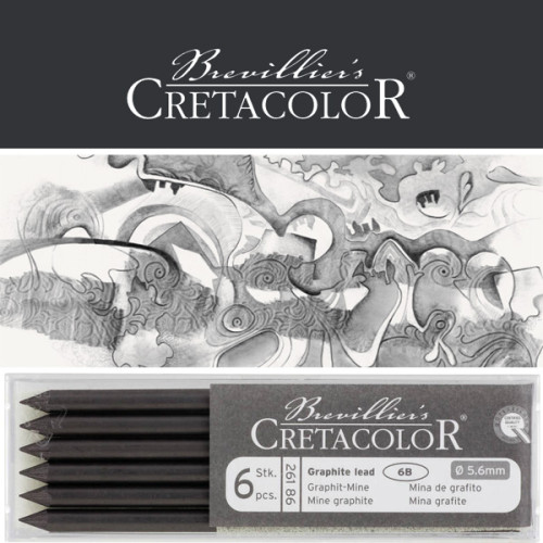 Μύτη 5,6mm Γραφίτης 6B 6τεμ Cretacolor Μύτη 5,6mm Γραφίτης 6B 6τεμ Cretacolor