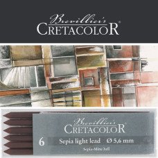 Μύτη 5,6mm Sepia Light Dry 6τεμ Cretacolor Μύτη 5,6mm Sepia Light Dry 6τεμ Cretacolor