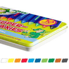 Σετ Κηρομπογιές Super- waxies Aquarell Μεταλ. Κασετίνα 10τεμ Jolly