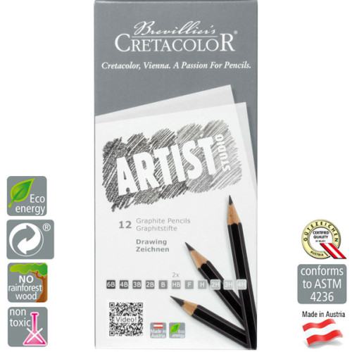 Μολύβια Σχεδίου Σετ 12τεμ Artist Studio Graphite Cretacolor Μολύβια Σχεδίου Σετ 12τεμ Artist Studio Graphite Cretacolor