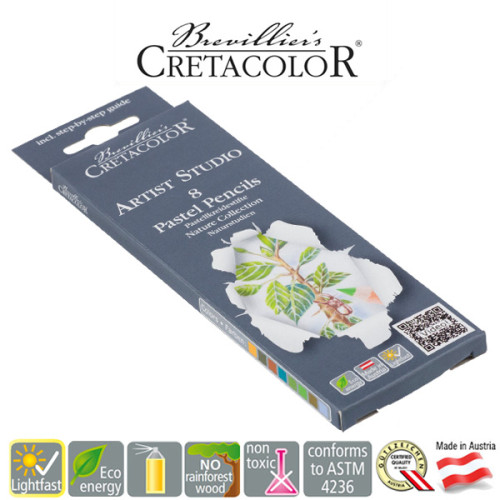Σετ Παστέλ Μολύβια 8τεμ Nature Cretacolor Σετ Παστέλ Μολύβια 8τεμ Nature Cretacolor