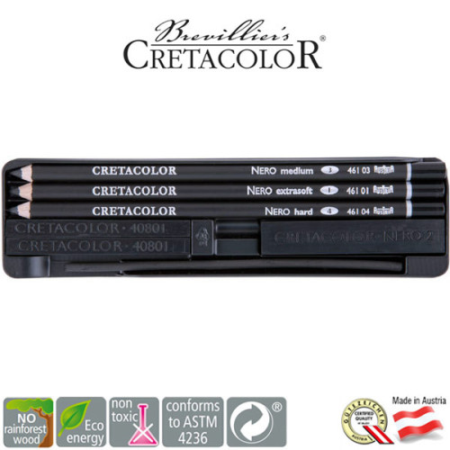 Μολύβια Σετ Nero Black Pocket Box 7τεμ Cretacolor Μολύβια Σετ Nero Black Pocket Box 7τεμ Cretacolor