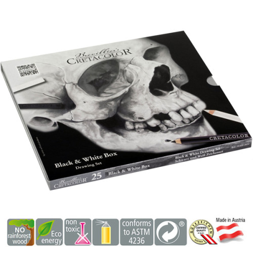 Μολύβια Σετ Black & White Skull Edition Box 25τεμ Cretacolor Μολύβια Σετ Black & White Skull Edition Box 25τεμ Cretacolor