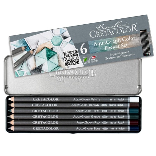Μολύβια Σετ AquaGraph Pocket Box 6τεμ Cretacolor Μολύβια Σετ AquaGraph Pocket Box 6τεμ Cretacolor